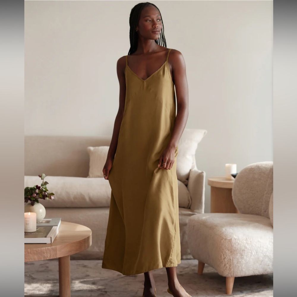 Jenni Kayne Rio Slip Dress in Bronze Size Small